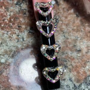 Heart shaped nail art charms